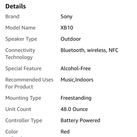 Sony XB10 Portable Wireless Speaker w/ Bluetooth - Picture 8 of 12